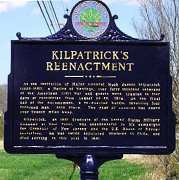 Kilpatrick's Reinactment historical marker located on Route 650, just north of Lake Neepaulin