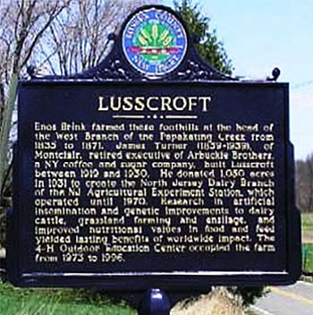 Lusscroft historical marker located on Rt 519